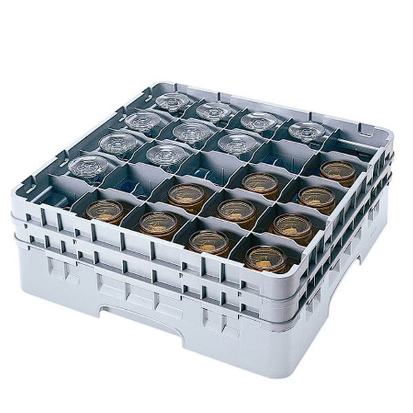 CESTO GRIS CLARO PARA COPAS Y VASOS CAMBRO 25S434